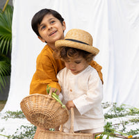 BUTTON DOWN SHIRT | HONEY GINGER STRIPE